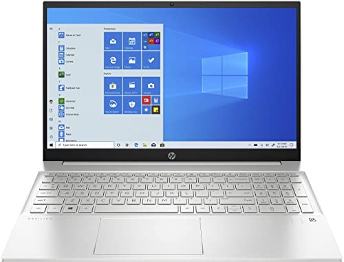 HP - PC Pavilion 15-eg0022nl Notebook, Intel Core i5-1135G7, RAM 8 GB, SSD 256 GB, Grafica Intel Iris Xe, Windows 10 Home, Schermo 15.6” FHD, Lettore Impronte Digitale, Audio B&O, USB-C, HDMI, Argento