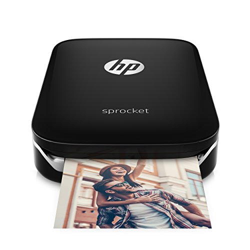 HP Sprocket Z3Z92A Stampante Fotografica Istantanea Portatile, Bluetooth 3.0, Misura 5 x 7.6 cm, Compatibile con Android e IOS, Nero
