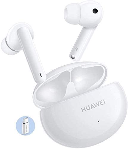 HUAWEI FreeBuds 4i Auricolari True Wireless Bluetooth Cuffie In Ear con Cancellazione Intelligente del Rumore, con Adattatore Huawei AP52, Ceramic White