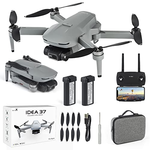 IDEA37 Drone GPS Professionale, con Fotocamera 4K HD EIS Gimbal a 2...