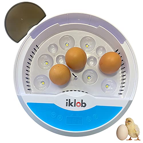 ◇ IKLOB ¡Ultimo modello di Incubatore di uova gallina incubatrice uova automatico di quaglia 9 12 uova (modello con serbatoio per acqua, NO spugna-maggiore schiusa di uovo)