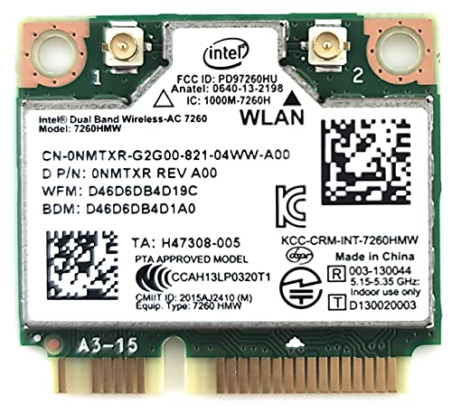 Intel Dual Band Wireless-AC 7260 2x2 Scheda di rete