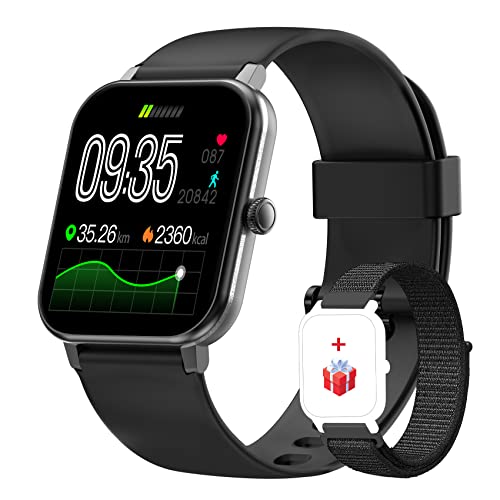 IOWODO R3Pro Smartwatch Donna Uomo Orologio Fitness 1,5   Full Touch Impermeabil IP68 Cardiofrequenzimetro Contapassi Cronometro Modalità Nuoto Activity Tracker Smart Watches per IOS Android