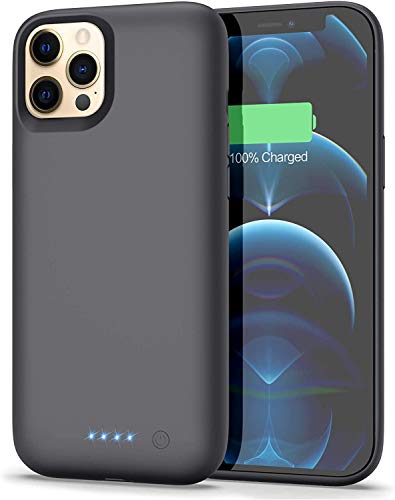 iPosible Cover Batteria per iPhone 12 Pro Max, 7800mAh Cover Ricaricabile Custodia Batteria Cover Caricabatteria Battery Case per iPhone 12 Pro Max [6.7  ] Cover Power Bank Backup Charger Case