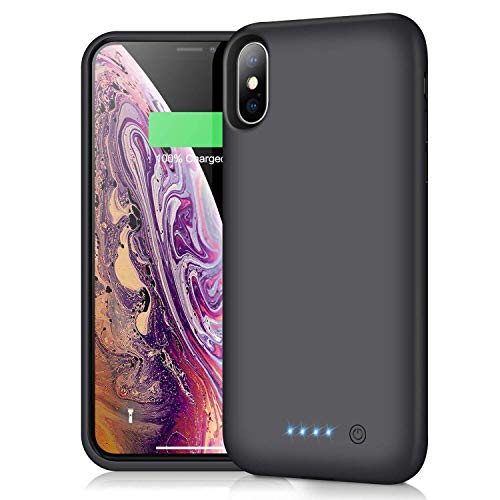 iPosible Cover Batteria per iPhone X XS 10,6500mAh Cover Ricaricabile Custodia Batteria Cover Caricabatteria Battery Case per iPhone X XS 10 [5.8  ] Cover Power Bank Backup Charger Case