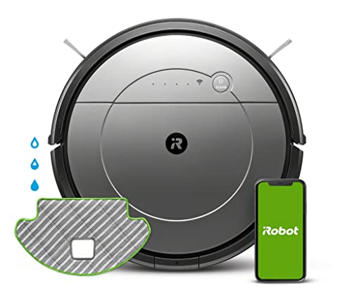 iRobot Roomba Combo Robot aspirapolvere e Lava Pavimenti, Wi-Fi, Suggerimenti personalizzati, Compatibilità con l assistente vocale, grigio