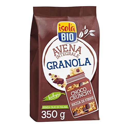 Isola Bio Granola Crunchy al Cioccolato con Riso Soffiato e Crusca,...