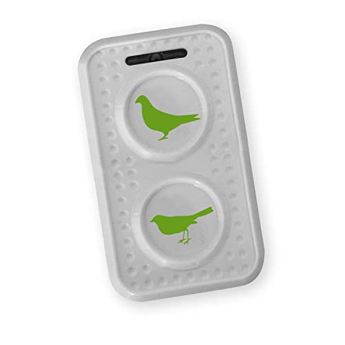 ISOTRONIC Deterrente per piccioni e uccelli | Repellente portatile a ultrasuoni | Alimentato a batteria | Frequenza alternata contro l effetto di abitudine | Per giardino, macchina, garage (1)