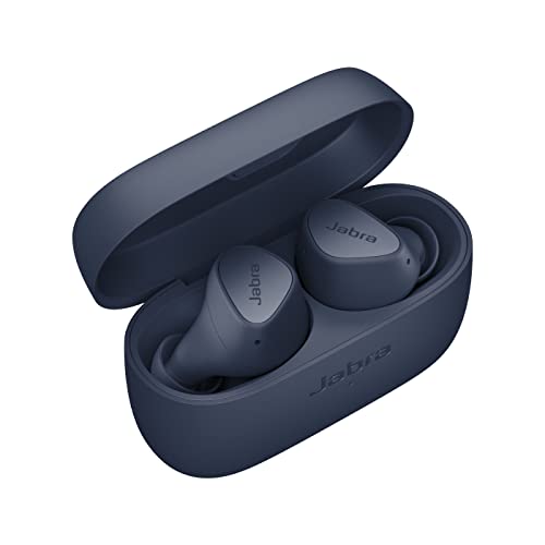 Jabra Elite 3 - Auricolari Bluetooth In-Ear, Wireless con design che isola dal rumore, 4 microfoni per chiamate chiare, bassi ricchi, audio personalizzabile e modalità Mono, Blu (Navy)