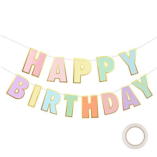 JeoPoom Bandierine Compleanno, Happy Birthday Bandiera Bunting di Buon Compleanno, Decorazioni di Compleanno con Bandiera Triangolare