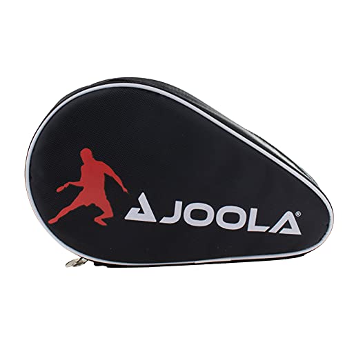 JOOLA, Custodia per Racchette da Ping Pong “Pocket Double”, per 2 Racchette, Impermeabile, Nero Rosso, 28 x 17 x 4 cm