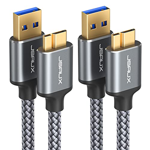 JSAUX Cavo Micro USB 3.0, Cavo USB A a Micro B [2 Pezzi, 1m+2m] Cav...
