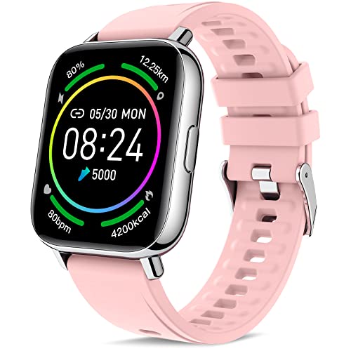 Judneer Smartwatch, Orologio Fitness con 1.69 Pollici Touchscreen a Colori Smart Watch Rosa, Impermeabile IP67 Cardiofrequenzimetro Smartband Contapassi, Sportivo Activity Tracker Cronometro per Donna
