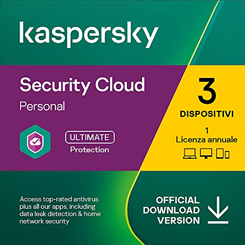 Kaspersky Security Cloud | Personal | 3 Dispositivo | 1 Anno | PC Mac | Codice d attivazione via email