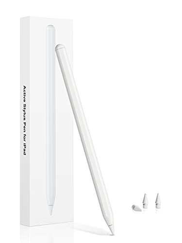 KEEPRO Penna stilo per iPad, ricarica wireless magnetica con sensibilità di inclinazione Palm Rejection, Active Pencil per Apple iPad Pro 11  1 2 3, iPad Pro 12,9  3 4 5, iPad Air 4 5, iPad Mini 6…