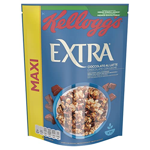Kellogg s Cereali Integrali Extra, con Cioccolato al Latte, 500 G...