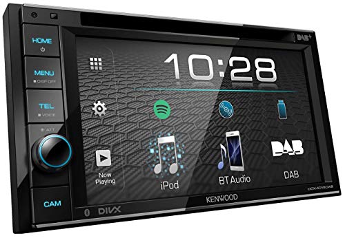 Kenwood DDX-4019DAB DAB + Autoradio multimediale con touchscreen da 15,7 cm (2-Din, DVD, vivavoce Bluetooth, processore audio, USB, Android   Apple, controllo Spotify) Nero