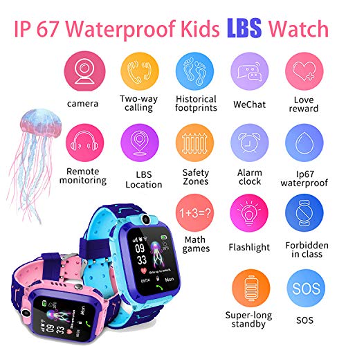 Kids Smart Watch Phone per Bambini IP67 Impermeabile, Orologio Smar...