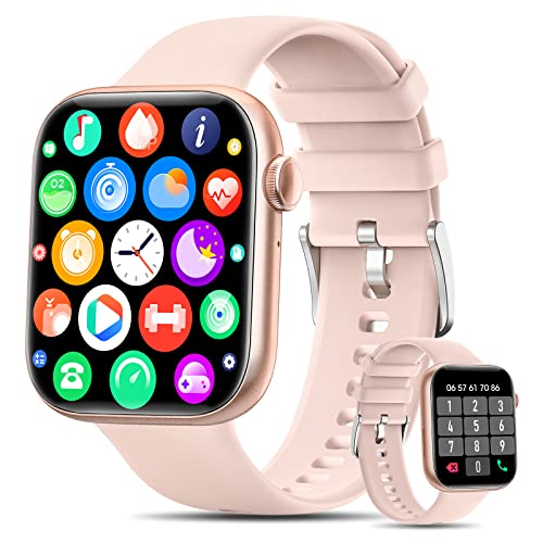 KIQULOV 2022 Smartwatch Donna Chiamate Bluetooth, 1.8  Orologio Fitness Tracker con 120+modalità Sport, Cardiofrequenzimetro, SpO2, Sonno, Smartwatch per Android iOS…