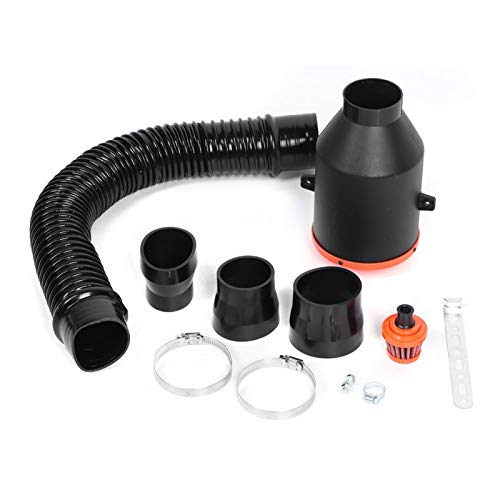 Kit tubo filtro aria, PP + ABS 64-76mm Filtro aria fredda Tubo di aspirazione universale Kit fascette per tubi Refitting universale per auto