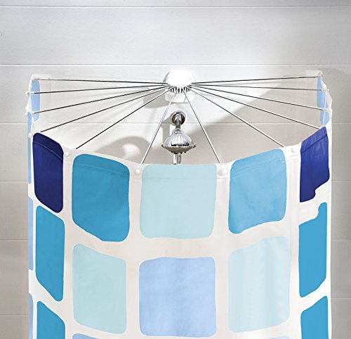 Kleine Wolke 3325100000 Telaio a ombrello con 12 bracci per tenda doccia, 94 x 71 cm, Bianco
