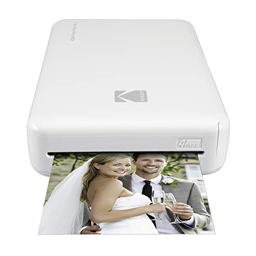 Kodak Stampante fotografica Mini 2 HD, istantanea, senza fili e mobile con tecnologia di stampa brevettata 4Pass, compatibile con iOS e Android, Bianco
