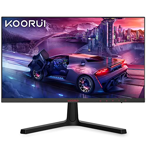 KOORUI Gaming Monitor 24  Full HD VA 165Hz 1ms, 1920x1080, DCI-P3 85%, G-Sync Compatible e AMD FreeSync, HDMI 1.4 X2, Display Port 1.2, Uscita Audio, Flicker Safe, 24E4