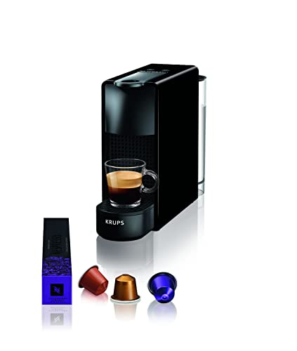 Krups Nespresso Macchina per capsule caffè Essenza Mini XN1108, 0,6 litri, 19 bar, Modalità risparmio energetico, 1260W, Nero