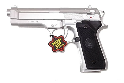 KWC Pistola da softair M92 model- 0,5 joule, colore silver, a molla manuale