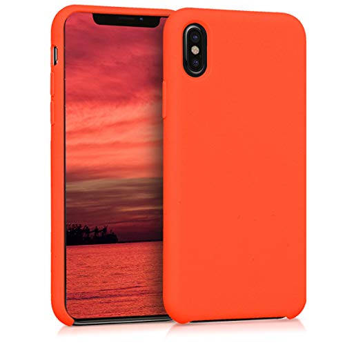 kwmobile Custodia Compatibile con Apple iPhone X - Cover in Silicone TPU - Back Case per Smartphone - Protezione Gommata Arancione