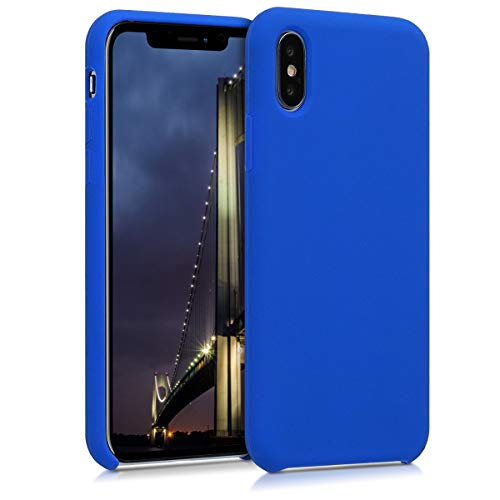 kwmobile Custodia Compatibile con Apple iPhone X - Cover in Silicone TPU - Back Case per Smartphone - Protezione Gommata Blu Baltico