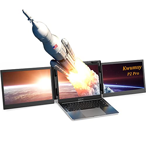 Kwumsy P2 Pro 13,3  Triplo Monitor Portatile FHD 1080P Prolunga Schermo Per Laptop Realizza ONE  Connessione Cavo Doppio Monitor Esterno Compatibile Con 13.3 -16.5  Supporto M1