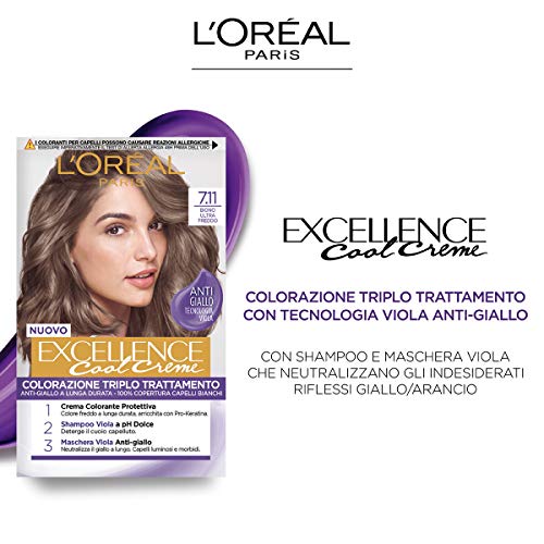 L Oréal Paris Tinta Capelli Excellence Cool Creme, Copre i Capelli...