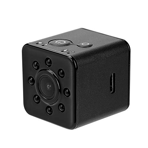 Lazmin112 Mini Action Cam WiFi, 1080P HD Obiettivo grandangolare 155 ° Videocamera Sportiva Impermeabile Videocamera Visione Notturna a infrarossi per Fotografia Aerea(Nero)