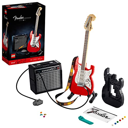 LEGO 21329 Ideas Fender Stratocaster, Kit Chitarra Elettrica FaidaTe per Adulti, con Amplificatore Princeton Reverb 65 e Accessori, Idee Regalo