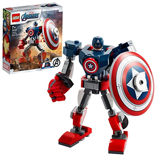 LEGO 76168 Super Heroes Armatura mech di Capitan America