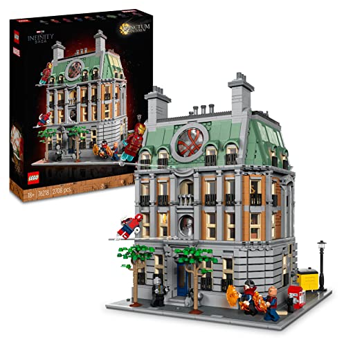 LEGO 76218 Marvel Sanctum Sanctorum, Modellino da Costruire Modulare a 3 piani, Minifigure di Doctor Strange e Iron Man, Infinity Saga da Collezione