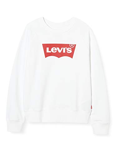 Levi s Kids Lvg Key Item Logo Crew, Felpa, Bambine e Ragazze, Bianco (Red   White), 10-16 anni