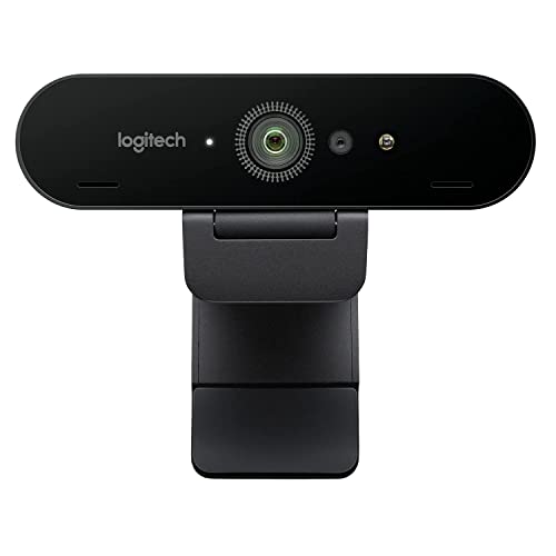 Logitech Brio Ultra HD Pro Webcam, Streaming Hyper-Fast 1080p 60fps, Ampio Campo Visivo ‎Regolabile, Zoom 5X, Funziona con Skype, WebEx, Cisco Jabber, Zoom, Windows Hello, ‎PC Mac Laptop Chrome - Nero