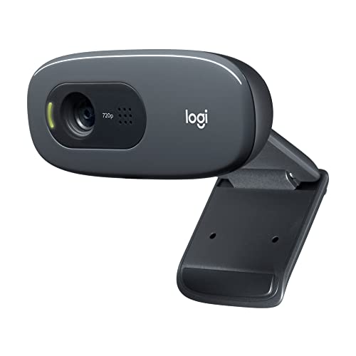 Logitech C270 Webcam HD, HD 720p 30fps, Videochiamate HD Widescreen, Correzione Automatica ‎Luminosità, Microfono Riduzione del Rumore, Skype, FaceTime, Hangouts, ‎WebEx,PC Mac Tablet Chromebook