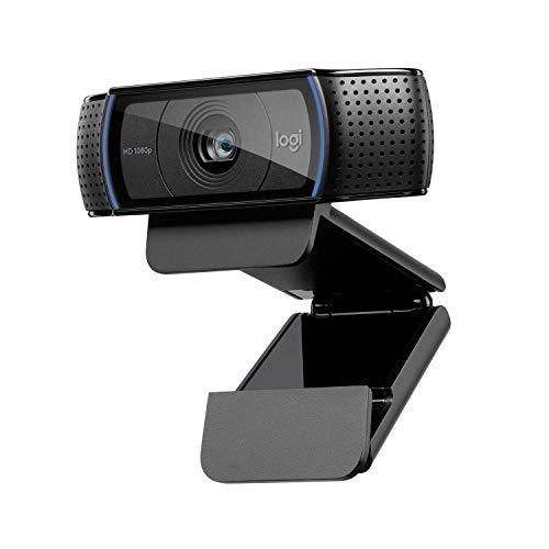 Logitech C920 HD Pro Webcam, Videochiamata Full HD 1080p 30fps, Audio Stereo ‎Chiaro, ‎Correzione Luce HD, Funziona con Skype, Zoom, FaceTime, Hangouts, ‎‎PC Mac Laptop Tablet Chromebook - Nero
