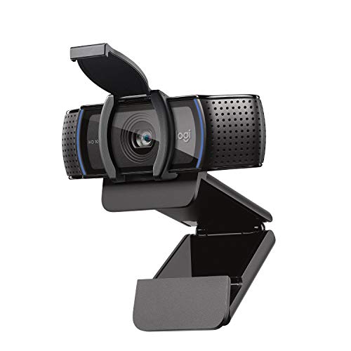 Logitech C920S HD Pro Webcam, Videochiamata Full HD 1080p 30fps, Audio Stereo ‎Chiaro, ‎Correzione Luce HD, Privacy Shutter, Per Skype, Zoom, FaceTime, Hangouts, ‎‎PC Mac Laptop Tablet XBox‎, Nero