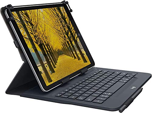 Logitech Universal Folio cover iPad o Tablet Con Tastiera Bluetooth Wireless, Apple, ‎Android, Windows da 9-10 pollici, Facile Configurazione, Durata Batteria 2 anni,Layout ‎Italiano QWERTY - Nero