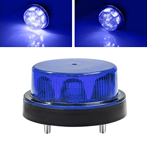 Luce stroboscopica LED da 24 V, lampada di emergenza magnetica ambra, luce lampeggiante rotante di sicurezza per camion trattori carrelli elevatori auto autobus, blu