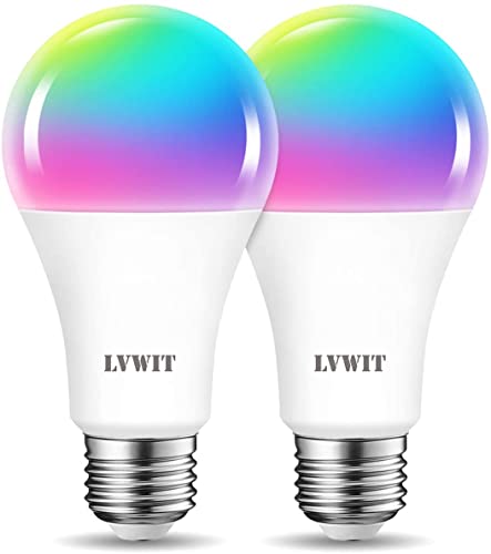 LVWIT Lampadina LED Smart Wifi Attacco E27, Forma A70, 12W Equivalenti a 100W, 1521Lm, Compatibile con Alexa, Echo and Google Assistant, Intelligente Dimmerabile, Controllo a Distanza da App