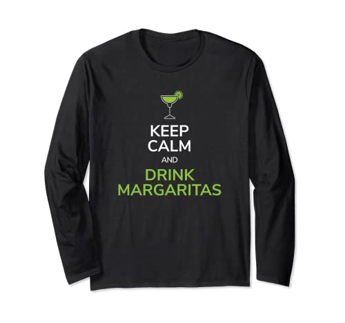 Mantieni la calma e bevi Margarita per il bevitore di tequila Maglia a Manica