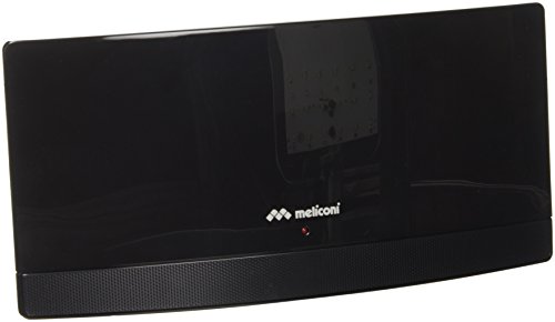 Meliconi 881016 AT55 Antenna TV Amplificata da Interni, per il segnale digitale terrestre, Design ultrasottile, Nero