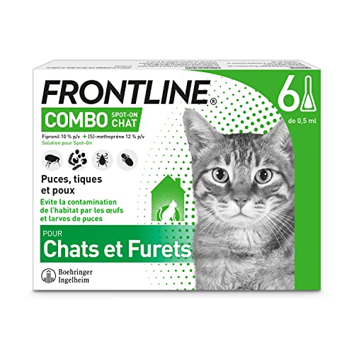 Merial - Gatti - FRONTLINE COMBO - Cat - 6pip - Anti-pulci e anti-z...