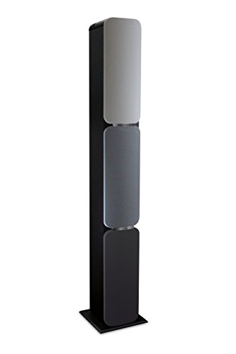 Metronic 477092 Sound Tower Colonna Bluetooth 2x120W con telecomando, Radio, Shades of gray