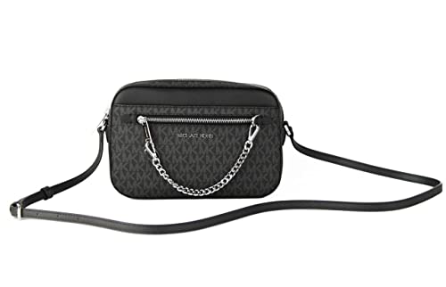 Michael Kors Jet Set Chain Shoulder Bag Saffiano Leather Women s Black Mk Logo
